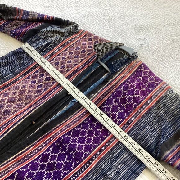 Vintage Embroidered Jacket from Thailand Handmade Primitive Patchworks Size L - Picture 10 of 14